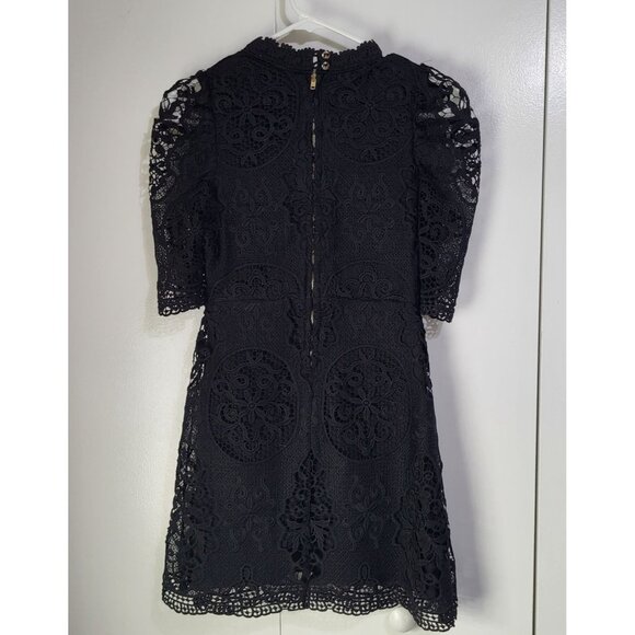 gb Girls Embroidered Lace Mini Dress Black Whimsigoth Grunge Halloween SZ 12 - Picture 5 of 11